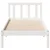 Produktbild 4 för Sängram utan madrass extra lång vit 100x220 cm massiv furu
