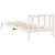 Produktbild 6 för Sängram utan madrass extra lång vit 100x220 cm massiv furu
