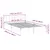 Produktbild 9 för Sängram utan madrass extra lång 140x220 cm massiv furu