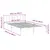 Produktbild 9 för Sängram utan madrass extra lång 160x220 cm massiv furu