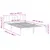 Produktbild 9 för Sängram utan madrass extra lång vit 160x220 cm massiv furu