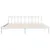 Produktbild 4 för Sängram utan madrass extra lång vit 180x220 cm massiv furu