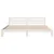 Produktbild 4 för Sängram utan madrass vit 180x200 cm massiv furu