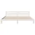 Produktbild 4 för Sängram utan madrass vit 200x200 cm massiv furu