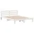 Produktbild 3 för Sängram utan madrass vit 135x190 cm massiv furu