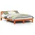 Produktbild 2 för Sängram utan madrass vaxbrun 135x190 cm massiv furu