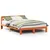 Produktbild 2 för Sängram utan madrass vaxbrun 140x190 cm massiv furu