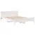 Produktbild 3 för Sängram utan madrass vit 150x200 cm massiv furu