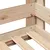 Produktbild 7 för Sängram utan madrass 80x200 cm massiv furu