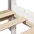 Produktbild 7 för Säng med bokhylla utan madrass vit 120x200 cm massiv furu