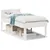 Produktbild 2 för Sängram utan madrass vit 90x190 cm massiv furu