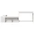 Produktbild 4 för Sängskåp med skrivbord vit 232x122x75 cm massiv furu