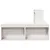 Produktbild 5 för Sängskåp med skrivbord vit 232x122x75 cm massiv furu