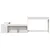 Produktbild 4 för Sängskåp med skrivbord vit 222x107x75 cm massiv furu