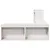 Produktbild 5 för Sängskåp med skrivbord vit 222x107x75 cm massiv furu