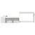 Produktbild 4 för Sängskåp med skrivbord vit 232x112x75 cm massiv furu