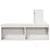 Produktbild 5 för Sängskåp med skrivbord vit 232x112x75 cm massiv furu