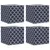 Produktbild 2 för Vikbar förvaringslådor 4 st blå 32x32x32 cm non-woven tyg