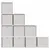 Produktbild 5 för Vikbar förvaringslådor 10 st gräddvit 32x32x32 cm non-woven tyg