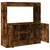 Produktbild 8 för Högskåp rökfärgad ek 92x33x100 cm konstruerat trä