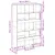 Produktbild 9 för Bokhylla vit 100x33x156,5 cm konstruerat trä