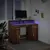 Produktbild 5 för Skrivbord med LED brun ek 120x55x91 cm konstruerat trä