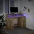 Produktbild 3 för Skrivbord med LED ek 120x55x91 cm konstruerat trä