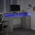 Produktbild 5 för Skrivbord med LED grå sonoma 140x55x91 cm konstruerat trä