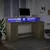 Produktbild 5 för Skrivbord med LED sonoma-ek 160x55x91 cm konstruerat trä