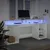 Produktbild 5 för Skrivbord med LED-lampor vit 200x55x91 cm konstruerat trä