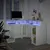 Produktbild 5 för Skrivbord med LED vit 130x130x91 cm konstruerat trä