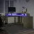 Produktbild 5 för Skrivbord med LED sonoma-ek 152x152x91 cm konstruerat trä