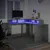 Produktbild 5 för Skrivbord med LED betonggrå 152x152x91 cm konstruerat trä
