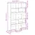 Produktbild 9 för Rumsavdelare svart 100x33x156,5 cm konstruerat trä