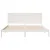 Produktbild 4 för Sängram utan madrass extra lång vit 180x220 cm massivt trä