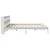 Produktbild 5 för Sängram utan madrass vit 200x200 cm massiv furu