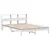 Produktbild 3 för Sängram utan madrass vit 160x200 cm massiv furu