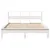 Produktbild 4 för Sängram utan madrass vit 140x200 cm massiv furu