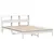 Produktbild 3 för Sängram utan madrass vit 140x190 cm massiv furu