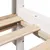 Produktbild 10 för Säng med bokhylla utan madrass vit 150x200cm massiv furu