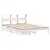 Produktbild 3 för Säng med bokhylla utan madrass vit 140x190cm massiv furu