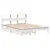 Produktbild 3 för Säng med bokhylla utan madrass vit 135x190cm massiv furu