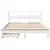 Produktbild 4 för Säng med bokhylla utan madrass vit 135x190cm massiv furu