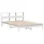 Produktbild 7 för Säng med bokhylla utan madrass vit 135x190cm massiv furu