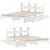 Produktbild 9 för Säng med bokhylla utan madrass vit 135x190cm massiv furu