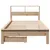 Produktbild 4 för Säng med bokhylla utan madrass 90x190cm massiv furu