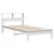 Produktbild 7 för Säng med bokhylla utan madrass vit 90x190cm massiv furu
