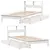 Produktbild 9 för Säng med bokhylla utan madrass vit 90x190cm massiv furu