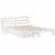 Produktbild 3 för Sängram utan madrass vit 150x200 cm massiv furu