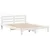 Produktbild 5 för Sängram utan madrass vit 160x200 cm massiv furu